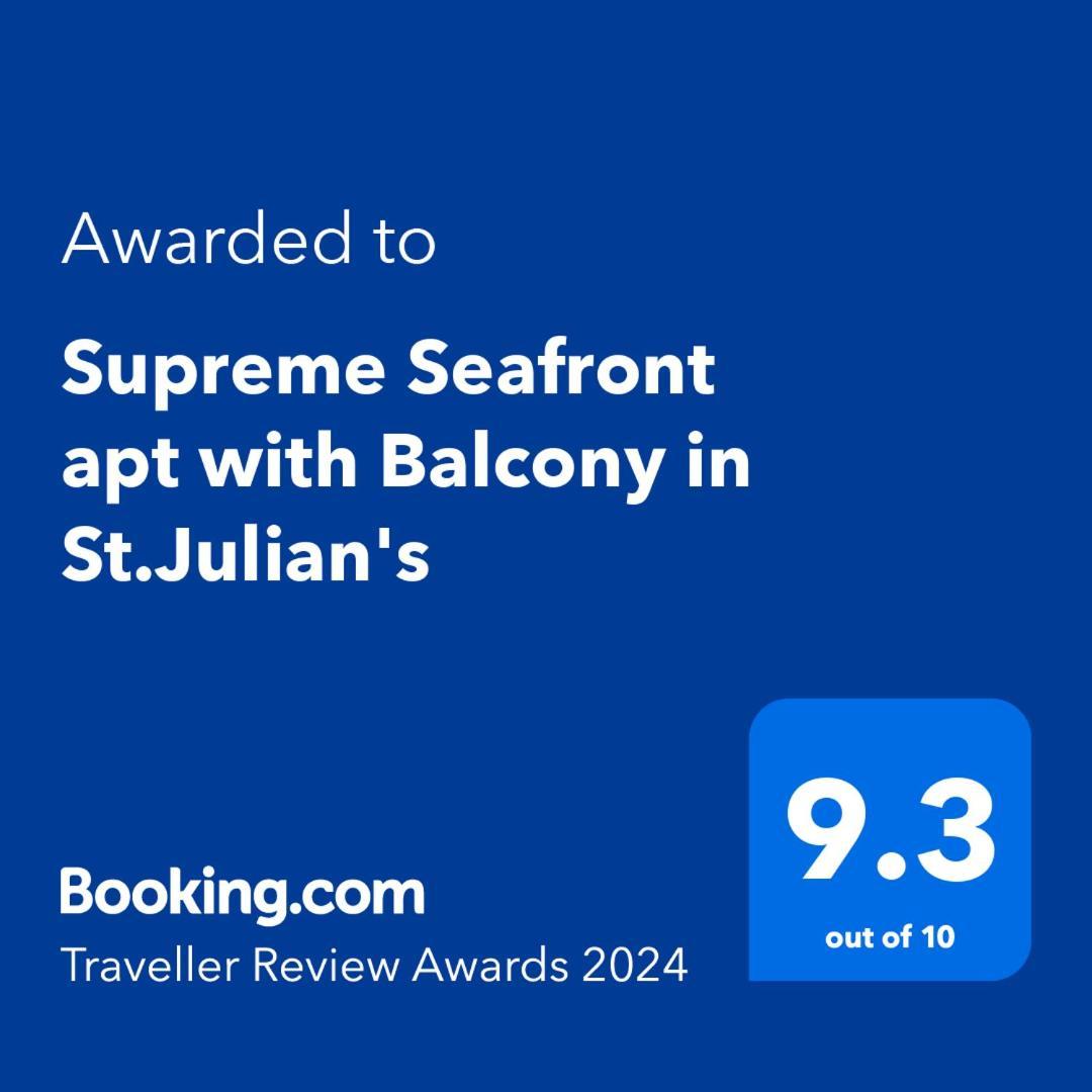 Supreme Seafront Apt With Balcony In St.Julian'S San Ġiljan Exterior foto